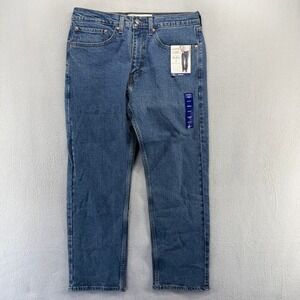 Signature Levi Strauss Gold Label Jeans Mens 34x29 Blue Regular Flex Denim NEW